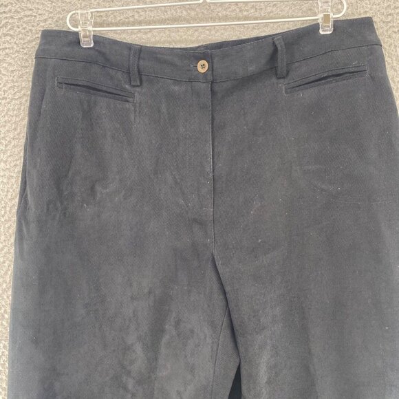 Chicos Pants Womens 2.5 US 14R Black Wide Leg Pockets Brushed Office Career Work - Picture 2 of 12